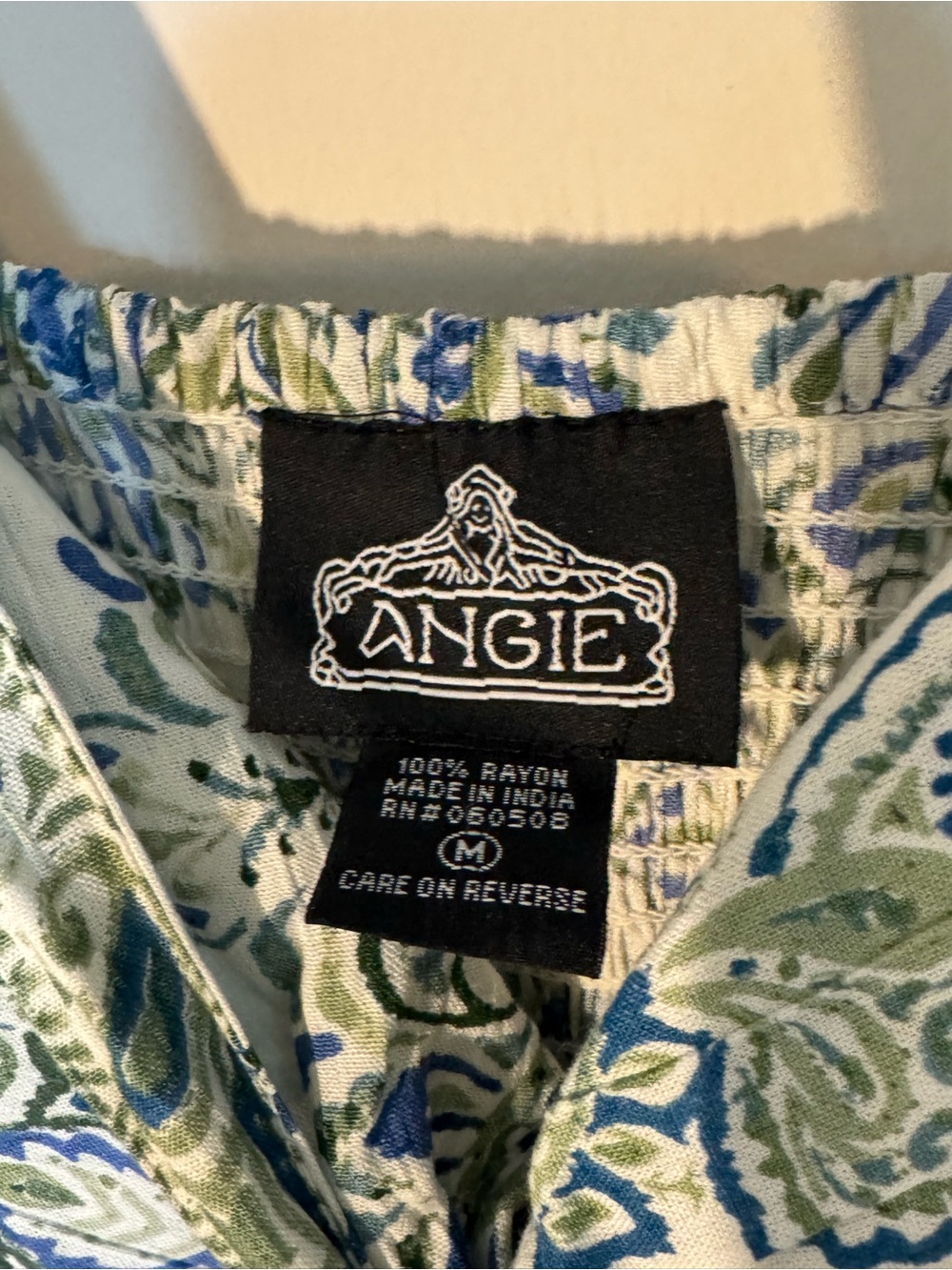 Angie Paisley Cutout Maxi Dress Blue Green Size Medium - Picture 2 of 7